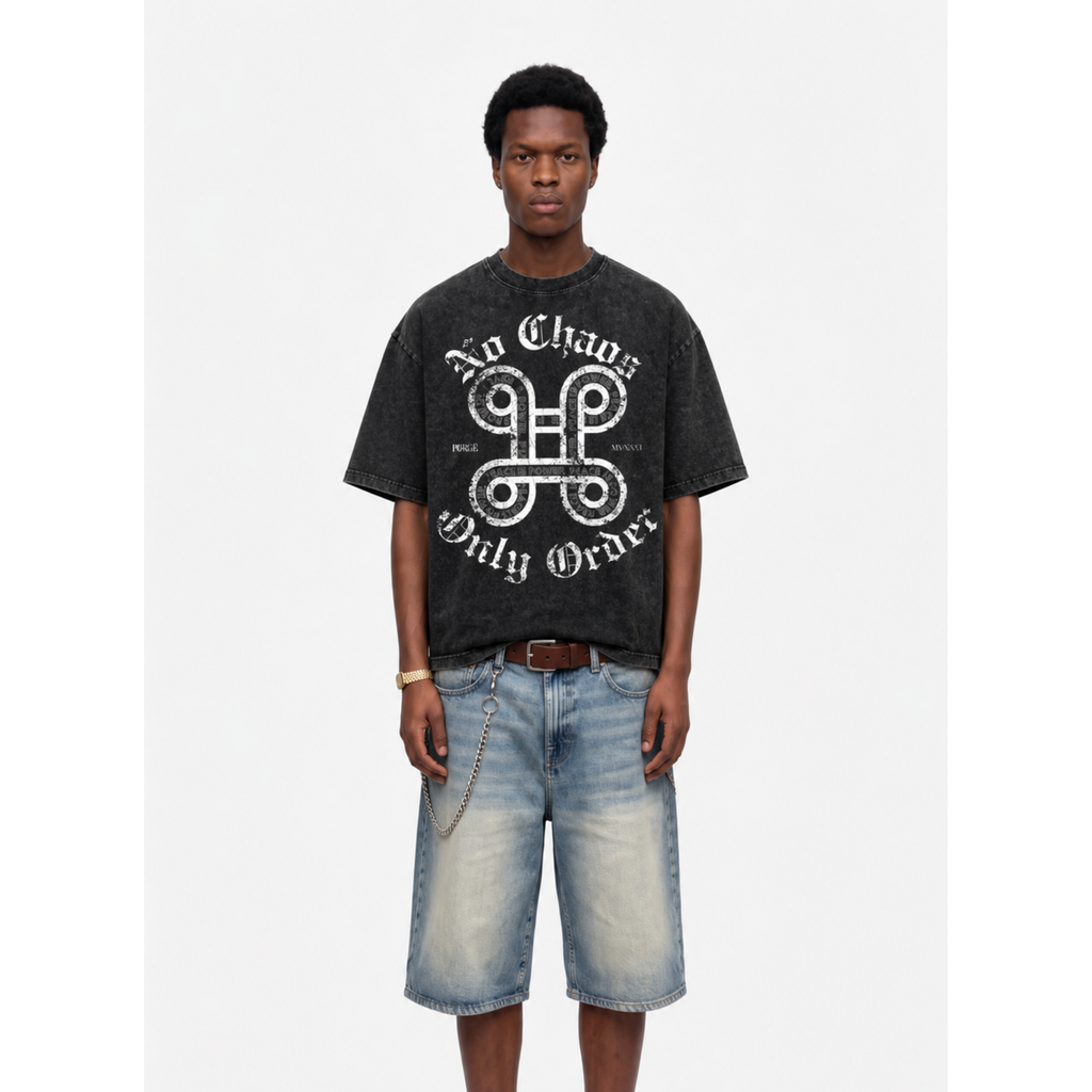 Snow Washed Oversized Cotton T-Shirt
