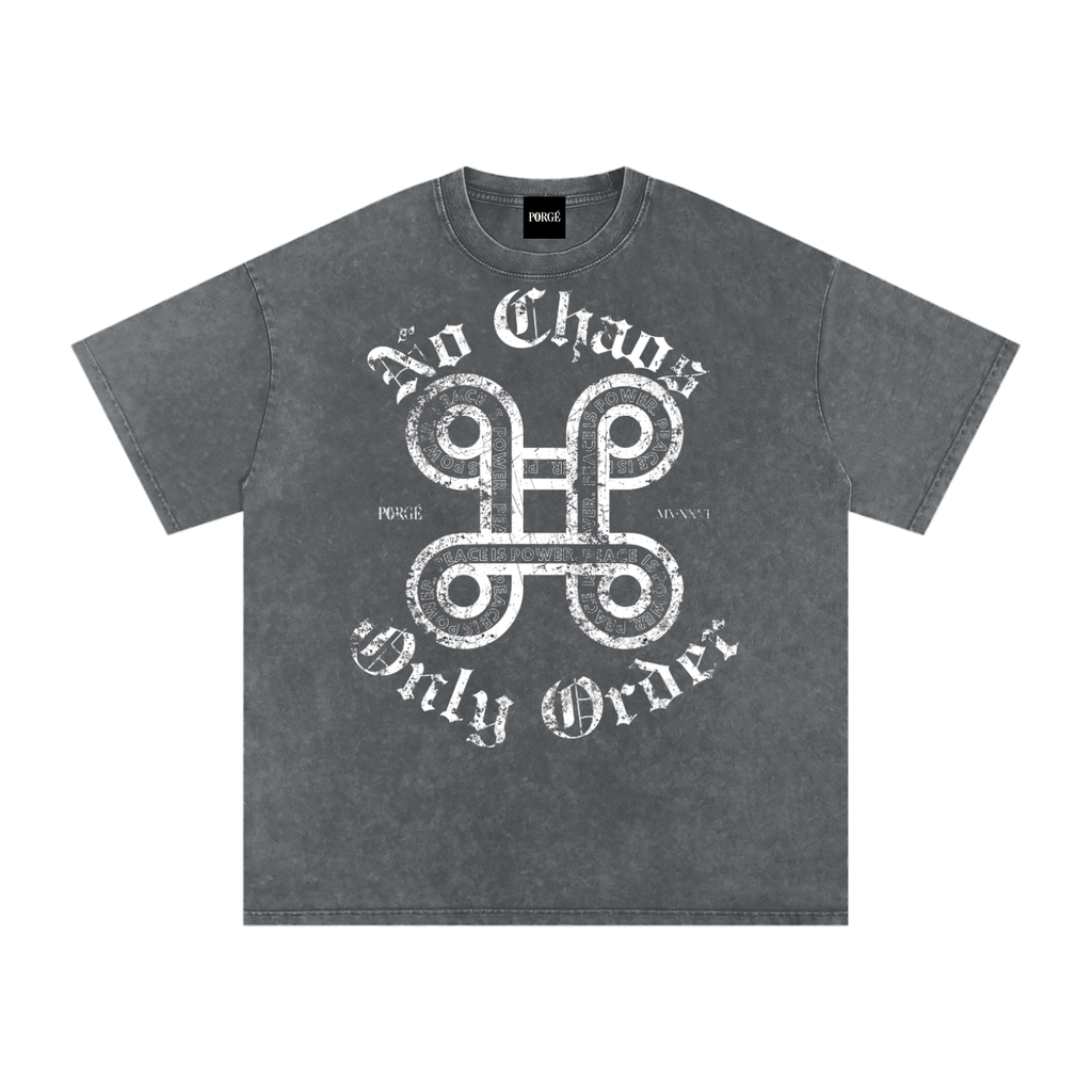 Snow Washed Oversized Cotton T-Shirt