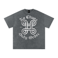 Snow Washed Oversized Cotton T-Shirt
