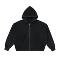 Heavyweight Cropped Full-Zip Streetwear Hoodie