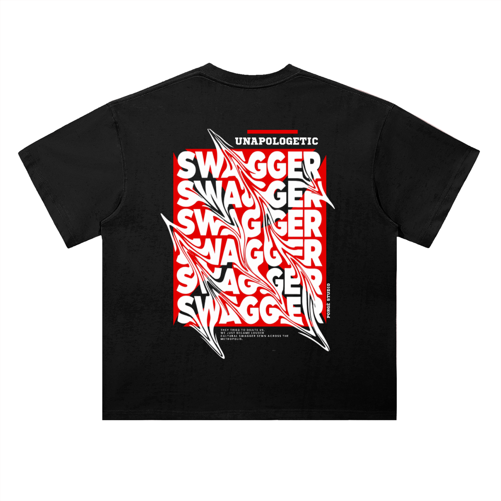 "Unapologetic Swagger" Heavyweight Graphic Tee (Black)